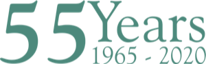 55 years logo